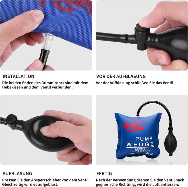 Detalle de PDR TOOLS 8-teiliger Montagekissen-Set (Luftkissenheber) bis 300 kg Traglast