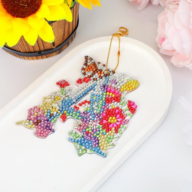 Thumbnail 3 de MWOOT Letter Diamond Art Keychain 5D