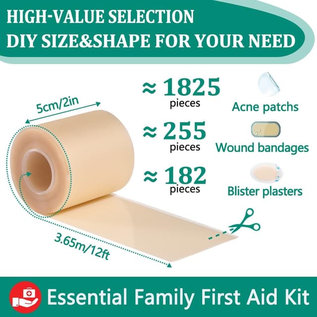 Detalle 2 de Flywind Hydrokolloid Pflaster Rolle 5 cm x 365 cm