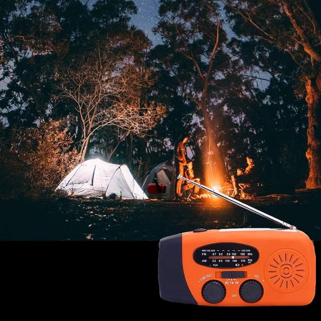 Detalle de SOLARBABY Wind Up Solar Radio – AM/FM emergency solar weather radio with hand crank