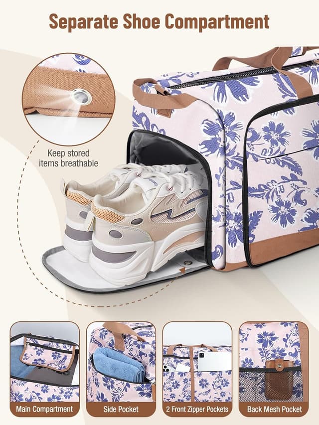 Detalle 2 de Lekesky Reisetasche 80L für Damen Weekender