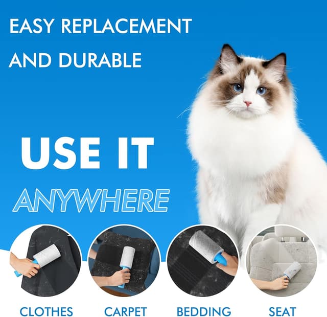 Detalle 2 de Albatross Health New England Lint Roller Refills for Pet Hair (Extra Sticky) – Mega Value Set of 999 Sheets