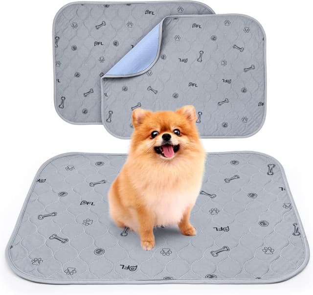 Detalle de PICK FOR LIFE 2er-Pack Welpenunterlagen 46×61 cm – saugfähig, wasserdicht & waschbar, rutschfest