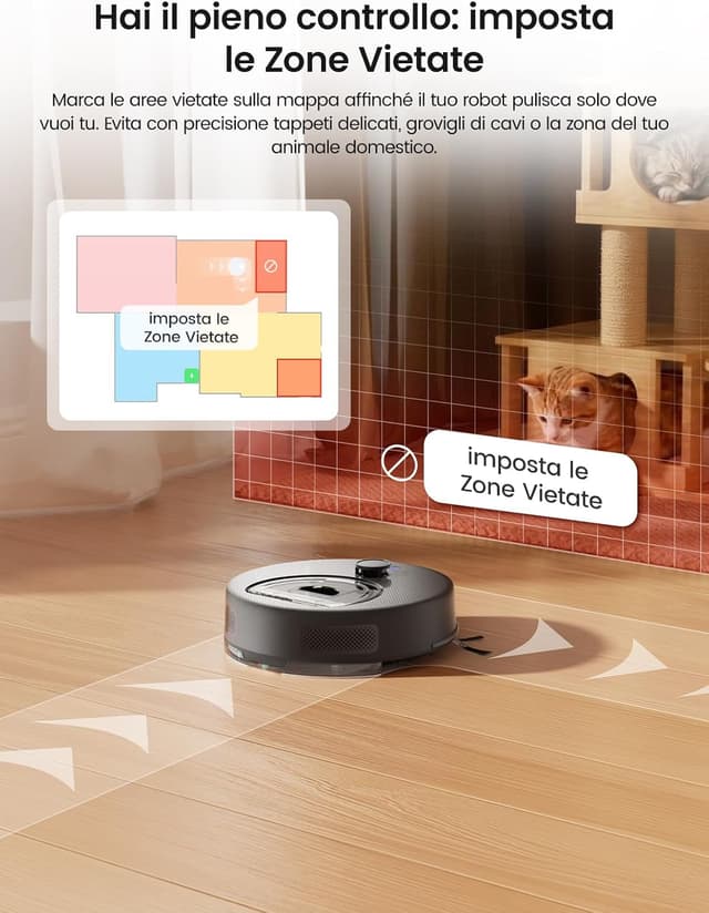 Thumbnail 6 de Lefant M330 Plus robot aspirapolvere lavapavimenti con mappatura, 5000Pa e WiFi