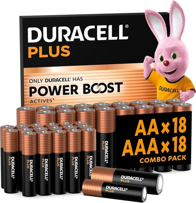 Detalle de Duracell Batterie Plus AA & AAA con POWER BOOST, confezione combinata da 36