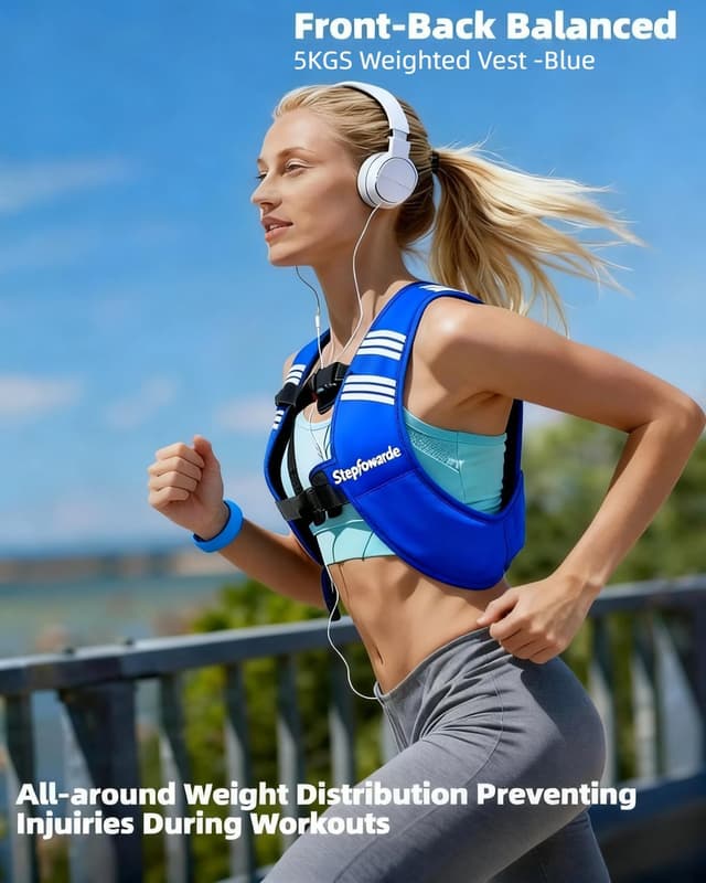 Detalle de Stepfowarder Weighted Vest (3kg or 5kg) with Reflective Stripe