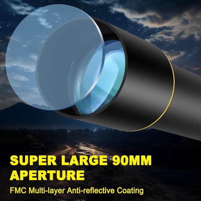 Detalle de 90 mm Teleskop für Astronomie, 1000 mm
