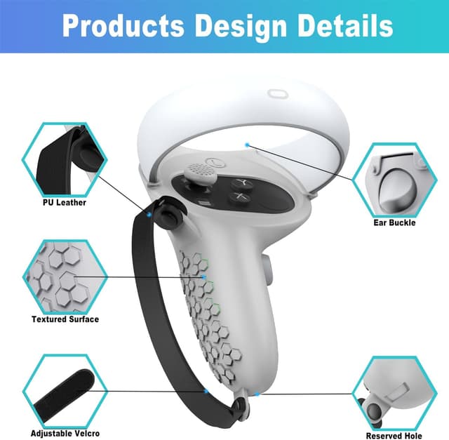 Thumbnail 3 de AMZDM Controller Grip for Meta Quest 2 1 Pair