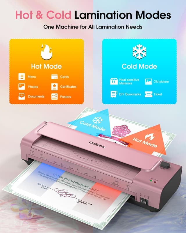 Detalle 1 de OidoZac A3 laminator with 20 pouches