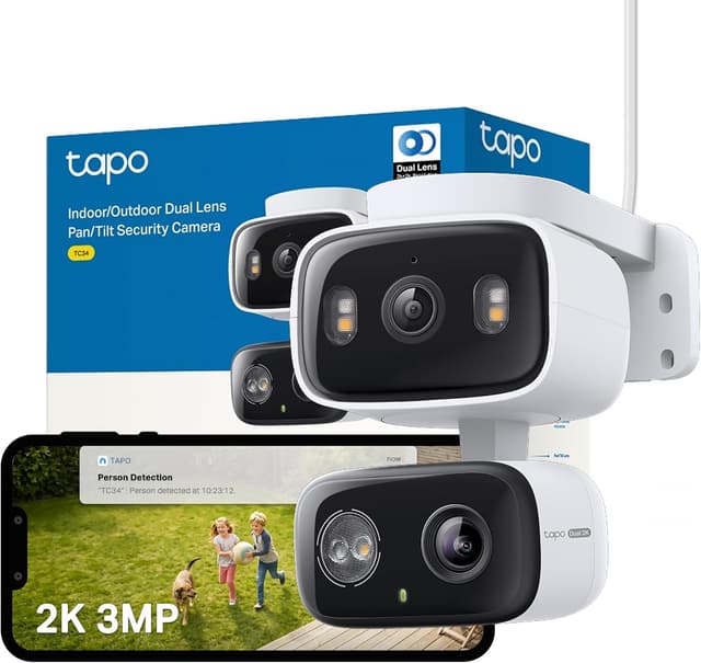Detalle de Tapo TC34 2K Dual Lens Outdoor Camera