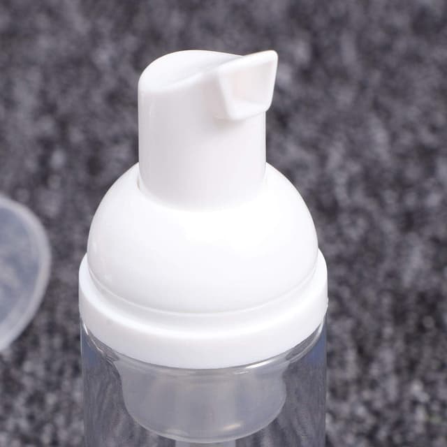 Detalle de Healifty 12pc Plastic Foam Dispenser Bottles (Refillable, 50ml) – White travel hand soap & shampoo containers