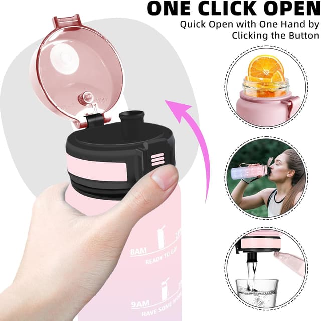 Thumbnail 3 de Botella de Agua 1l con Filtro y Tapa a Prueba de Fugas 🚰