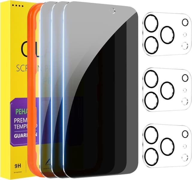 Detalle de PEHAEL 3+3 Privacy Glass for iPhone 17 Pro Max 6.9
