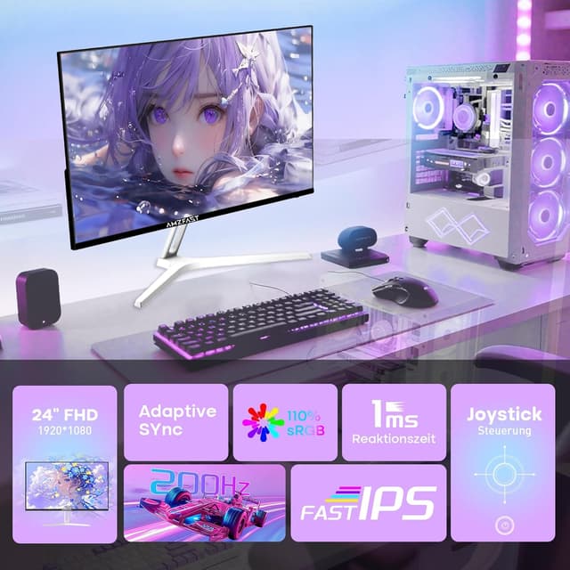 Detalle de Amzfast AMZG24X1W 24 Zoll 200Hz Monitor