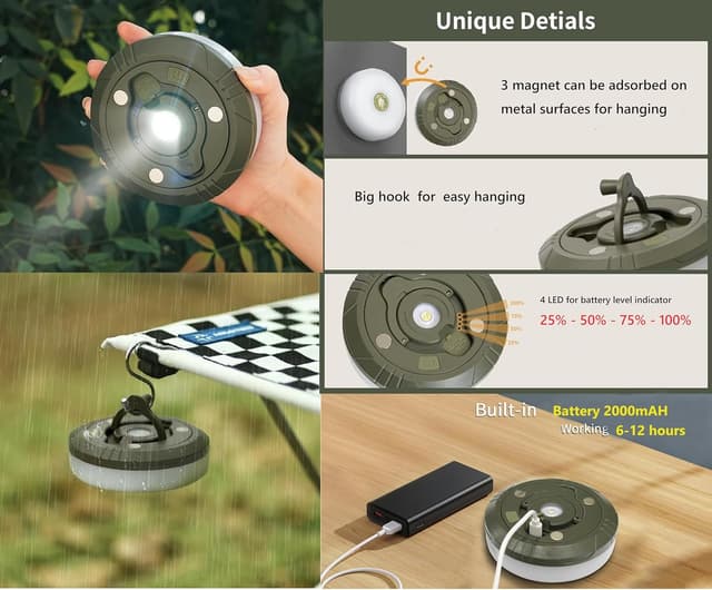 Detalle 2 de Wellgium Camping String Lights 32.8ft