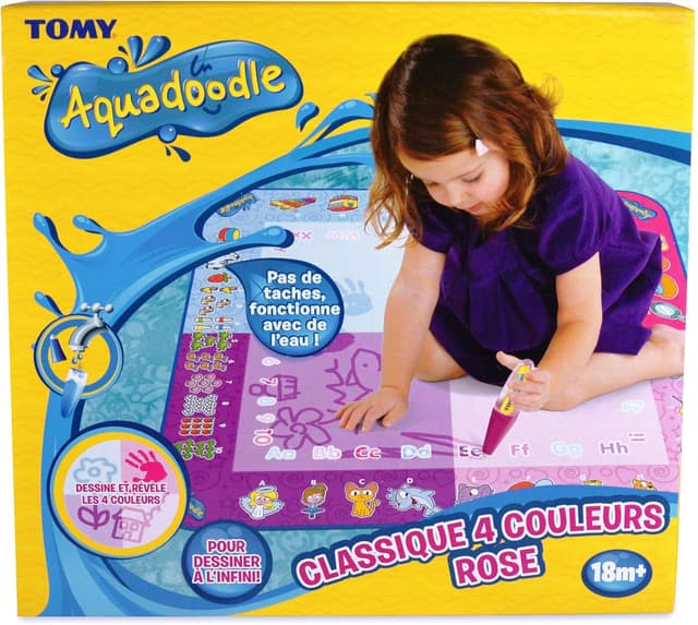 Detalle 1 de Aquadoodle TOMY AquaDoodle Tapis Classique Couleurs T72370 : tapis de dessin à eau géant pour enfants dès 18 mois