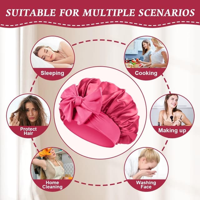 Thumbnail 5 de ACWOO Bonnet de Nuit Satin réglable