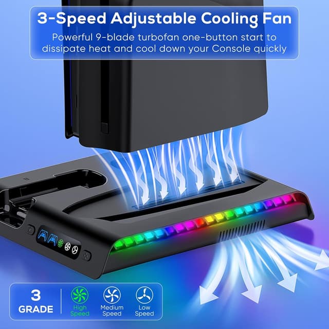 Thumbnail 2 de PS5 Slim RGB Cooling Stand