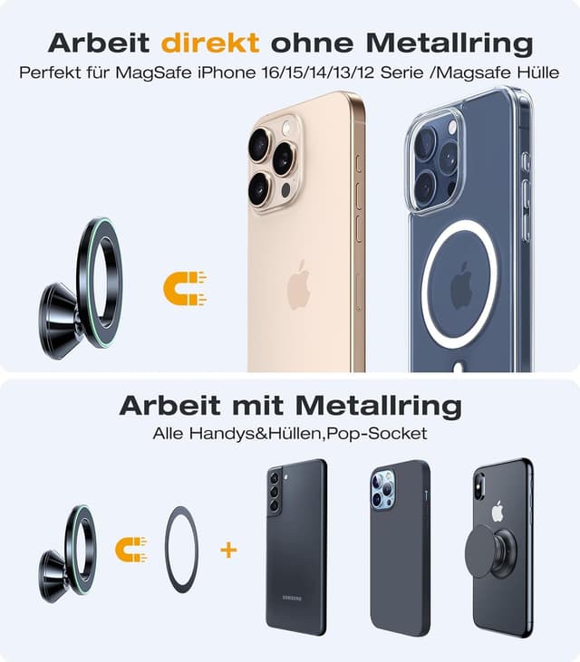 Thumbnail 4 de VICSEED MagSafe Autohalterung 20 Magnete