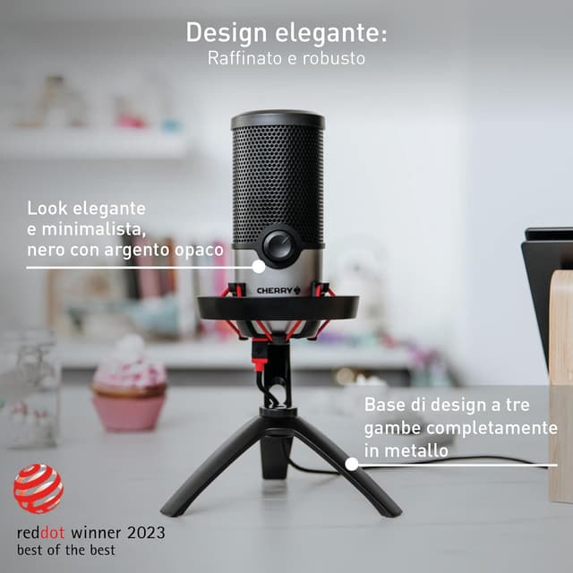 Detalle de Microfono USB Cherry UM 6.0 Advanced per streaming