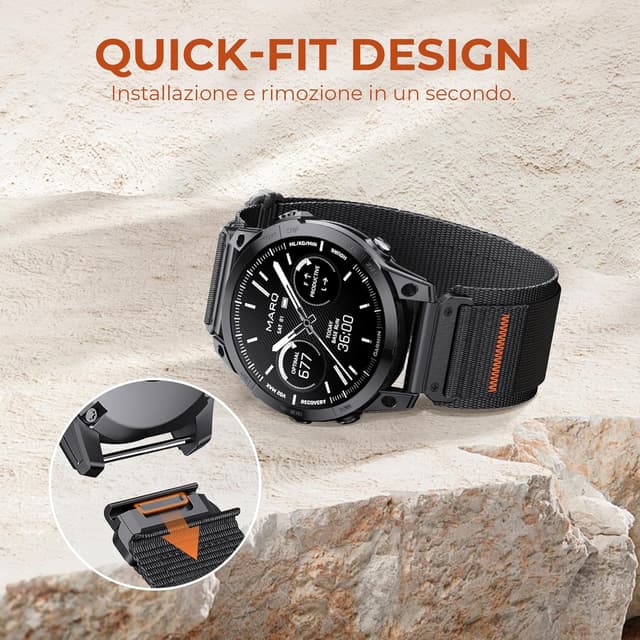 Detalle de ANBEST cinturino Garmin Fenix 26 mm Quickfit