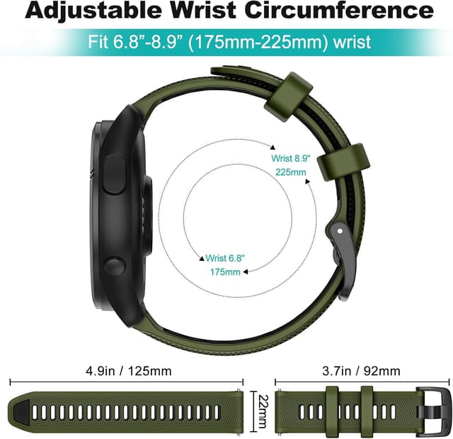 Detalle 2 de 22mm Overstep replacement strap for Forerunner 265