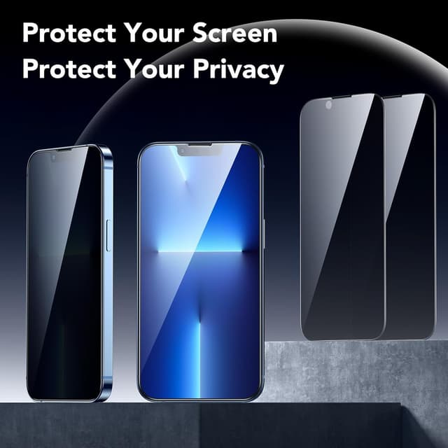 Detalle 2 de Lot de 3 films de protection écran ESR en verre trempé pour iPhone 14 Plus / iPhone 13 Pro Max