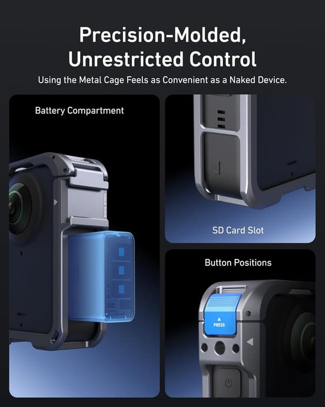 Detalle de TELESIN Osmo 360 Kamerakäfig mit 1/4-Gewinde