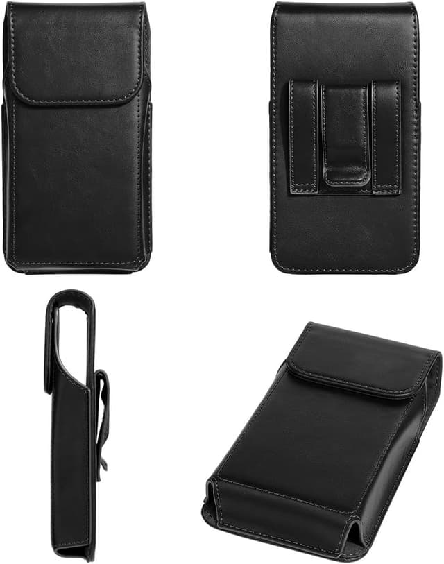 Detalle de flintronic Porta Cellulare in Pelle da Cintura con clip e fondina verticale per iPhone XR / 11-16 Pro