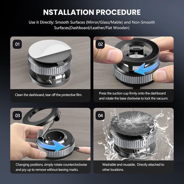 Thumbnail 6 de MOGU Car Phone Holder Magnetic 360° for iPhone