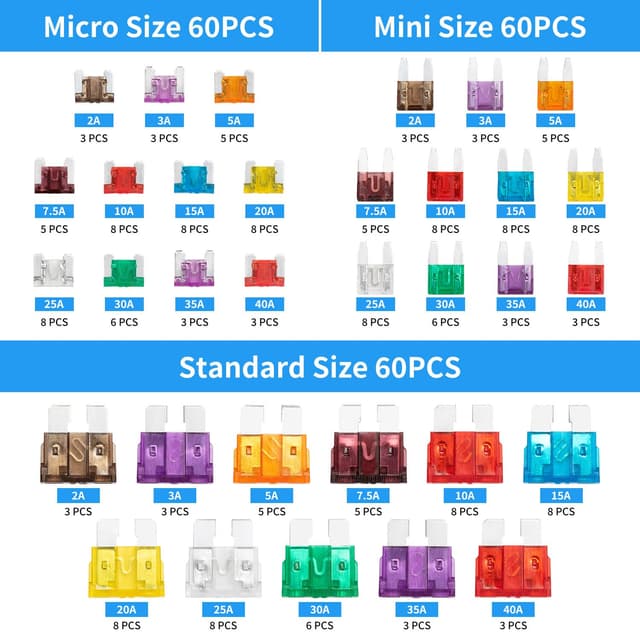 Thumbnail 2 de Kfz Sicherungen Set 180 Stück 2–40A