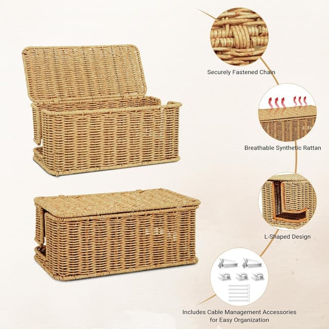 Detalle 2 de IXTRA Handmade Cable Management Box 33cm