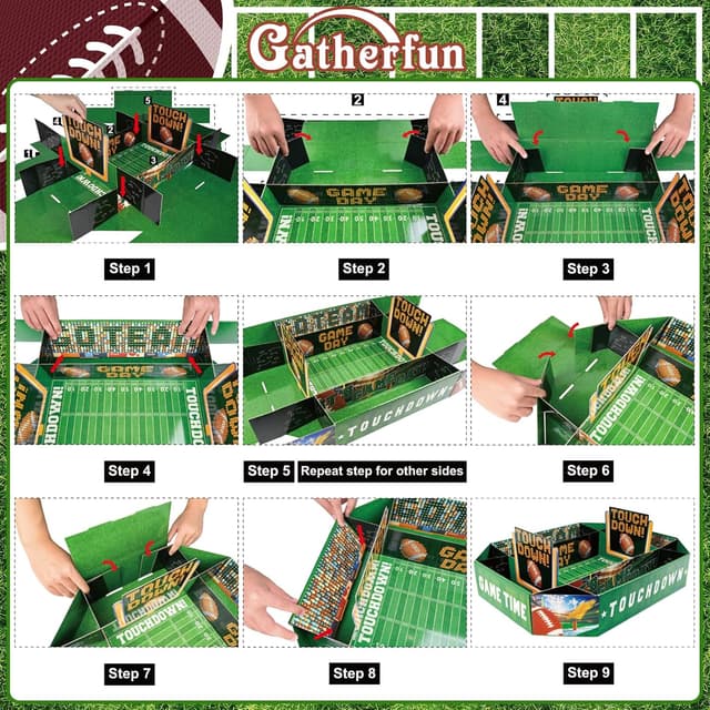 Thumbnail 6 de Gatherfun Football Serving Tray 19.7 x 24.8 in 🍽