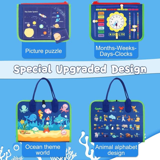 Detalle de khlerox Busy Board Montessori sensory toy for kids 🎲