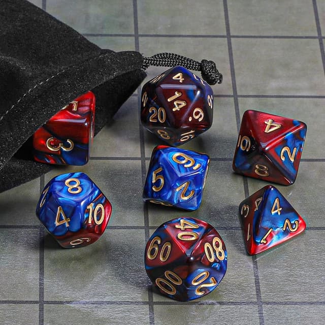 Detalle 2 de QMAY DND dice set polyhedral 7 pieces