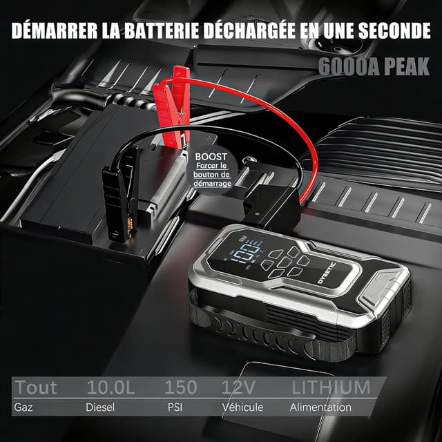 Detalle 2 de DYEETIC Démarreur 6000A 21800mAh