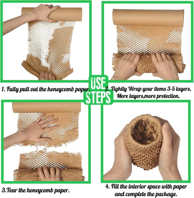 Detalle de Honeycomb Packaging Paper 30cm x 30m wrap