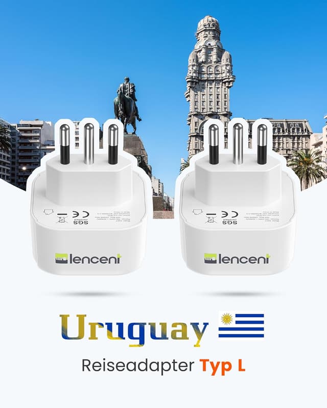 Thumbnail 4 de LENCENT 2X Reiseadapter Typ-L 2500W