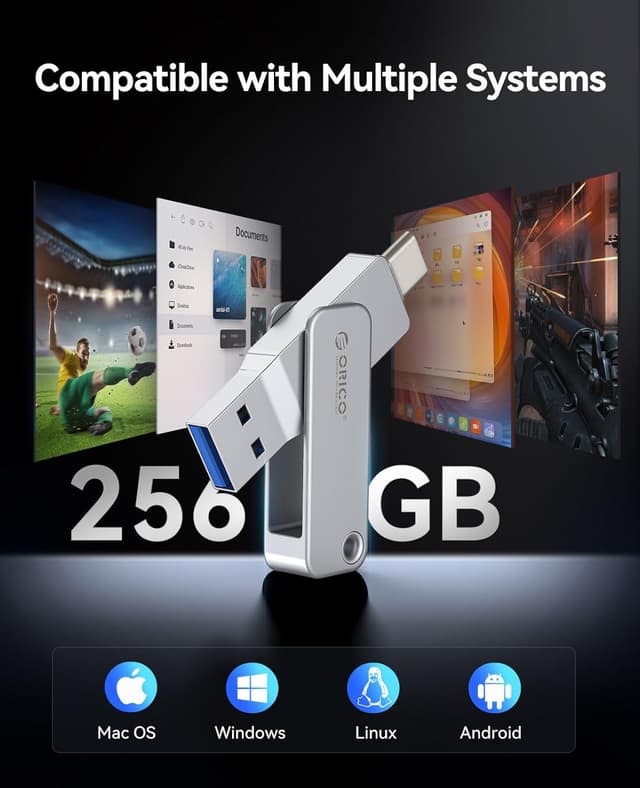 Thumbnail 3 de ORICO EB05 256GB USB-C and USB-A flash drive 📱