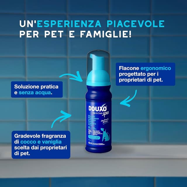 Detalle de DOUXO Skin & Coat SPA mousse detergente 150 ml