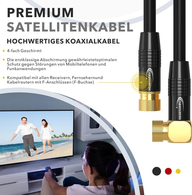 Detalle de RedStar24 SAT Antennenkabel 3 m für HDTV