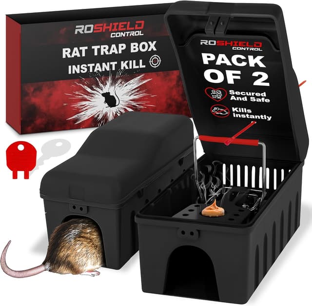 Imagen de ROSHIELD 2X Rat Trap Killer Box Pack of 2 🐀 en OfertitasTOP