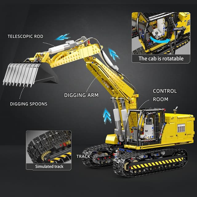 Thumbnail 2 de Mould King Excavatrice Technique pelleteuse RC