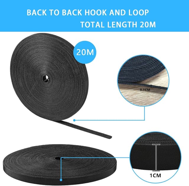 Detalle 2 de Gemi Klettband Kabelbinder 20 m, 10 mm