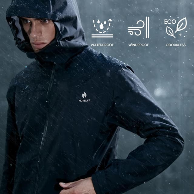 Detalle de HOTSUIT Sauna Suit for Men (Silver-Heat) Windproof Waterproof Sweat Jacket & Pants