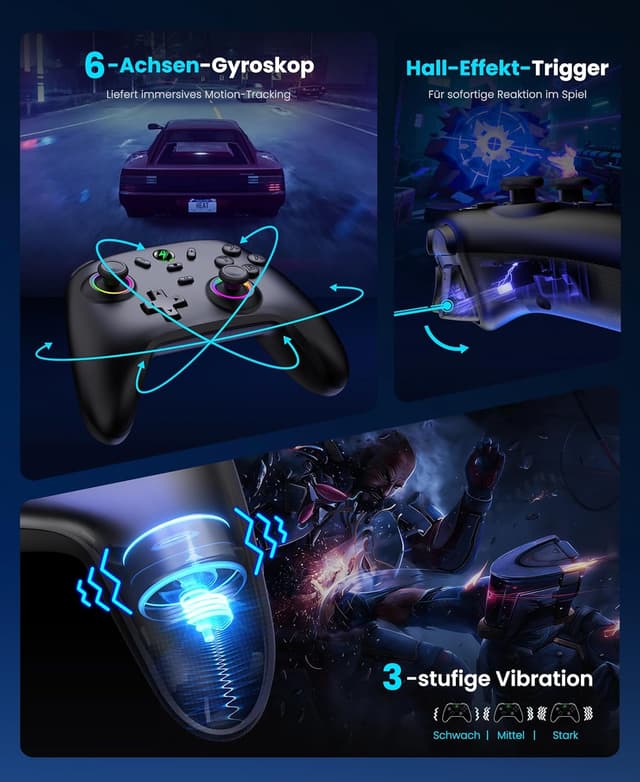 Thumbnail 4 de HELLCOOL Switch 2 Controller 15 Std Spieldauer