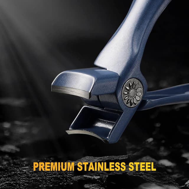 Detalle 2 de FVION Nail Clipper for Thick Toenails & Wide-Jaw Fingernail Trimmer with Crystal File (Blue)