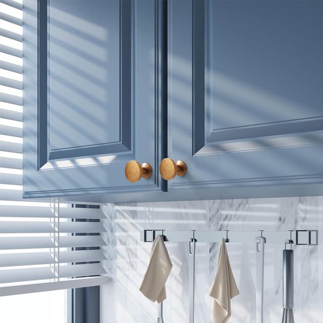 Detalle de Amerdeco set da 10 pomelli per mobili Bronzo con vite, per cassetti e ante cucina UK0071