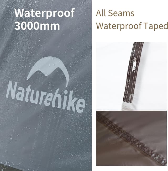 Detalle 2 de Naturehike Cape 4/6/8 Person Camping Tent – waterproof, windproof and quick-open automatic tent