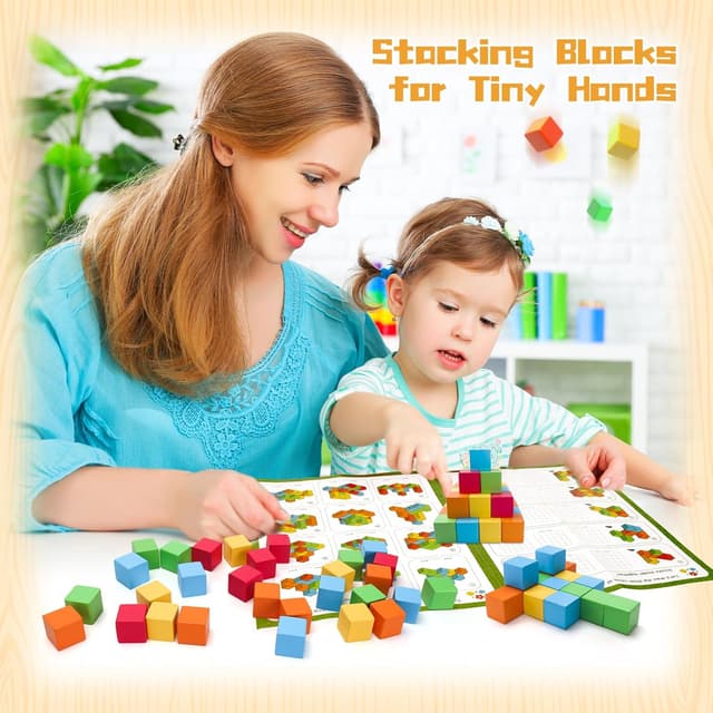 Detalle de Montessori Wooden Number Building Blocks 30PCS